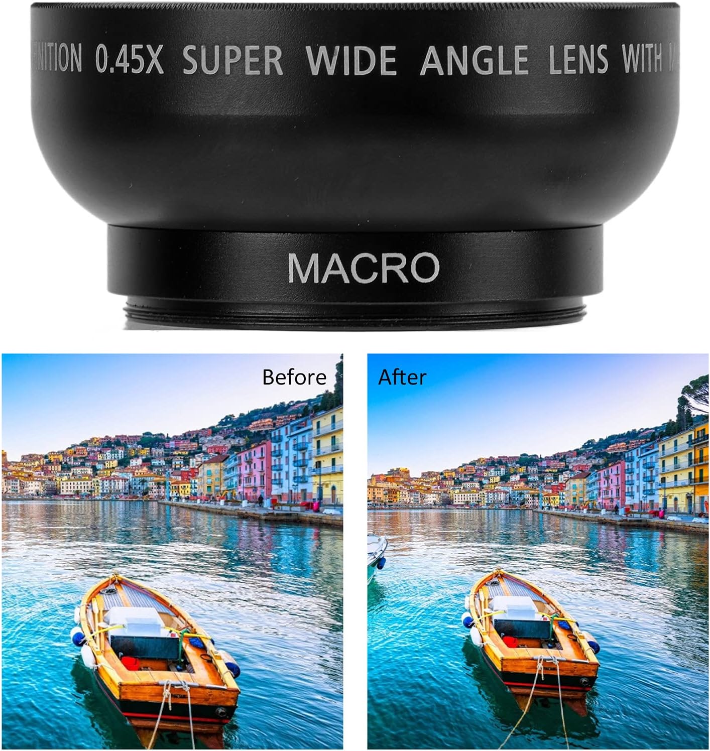 46MM 0.45X Wide Angle Lens, with Macro Photography, Enhanced Magnification, Alloy and Optical Glass, Camera Lens for 46MM Filter Aperture - Image 2