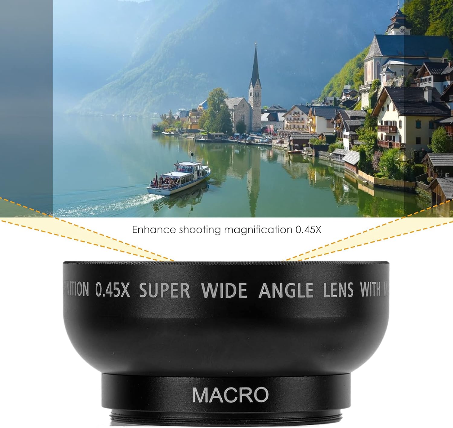 46MM 0.45X Wide Angle Lens, with Macro Photography, Enhanced Magnification, Alloy and Optical Glass, Camera Lens for 46MM Filter Aperture - Image 5